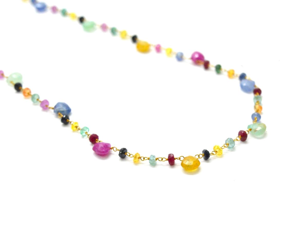 Begulling 14k Solid yellow Gold Necklace With AAA Quality - SGGRC-234