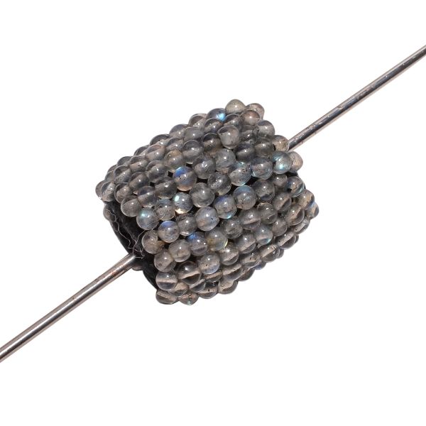 Labradorite Plain Natural Stone Beaded Beads in 18x16mm Round and Oval Shape