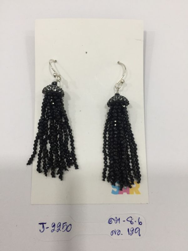  925 Sterling Silver Diamond Earring   - J-2250