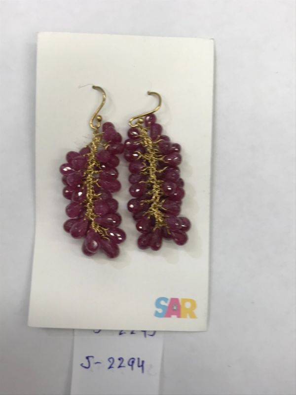  925 Sterling Silver Diamond Earring ,  Victorian Jewelry  - J-2294