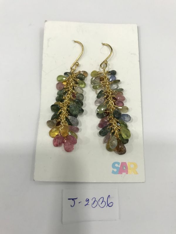  925 Sterling Silver Diamond Earring    - J-2336