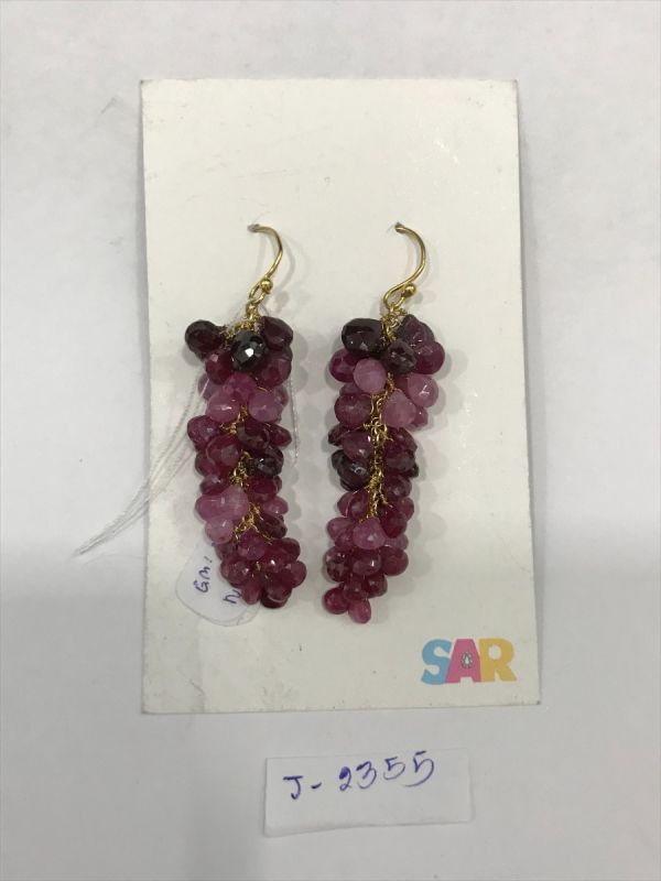  925 Sterling Silver Diamond Earring , Victorian Jewelry   - J-2355