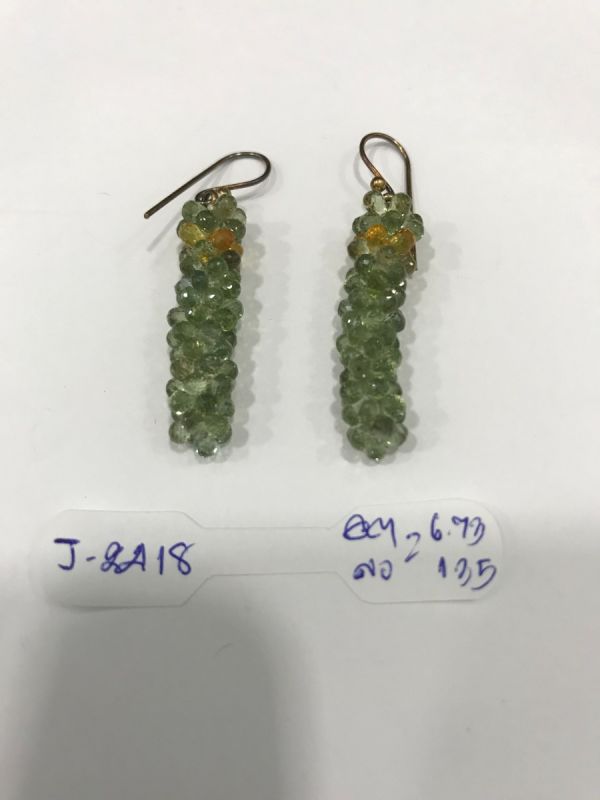 Victorian Jewelry, Silver Diamond Earring With Rose Cut Diamond, And Sapphire Stone Studded In 925 Sterling Silver, Gold Plating. J-2418