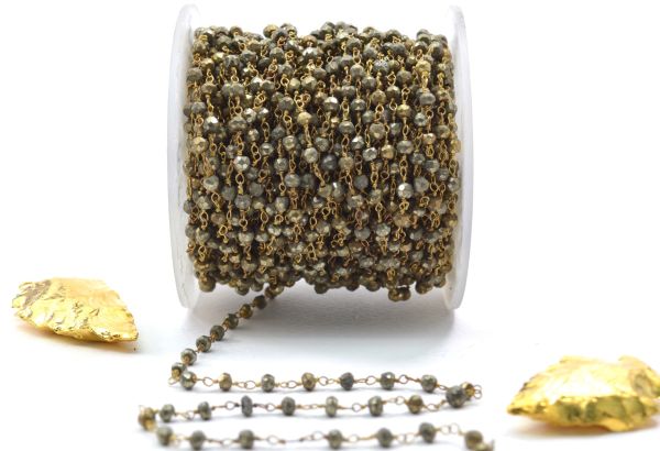 Gorgeous 925 Gold  Sterling Silver Rosary Chain in Roundel Shape - 2mm,Sold By Foot, ROS2-5234 