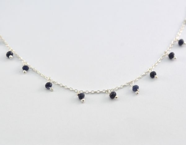 925 Sterling Silver Gold Rosary Chain in Round Shape - 2mm, Sold By foot, ROS2-6096