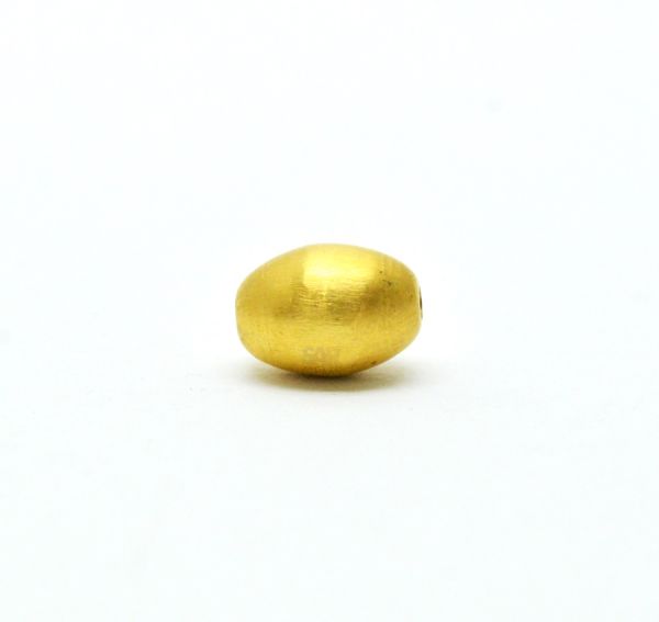 18K Solid Yellow Gold Oval Shape 11X8mm Bead, SGTAN-0005, Sold By 1 Pcs.