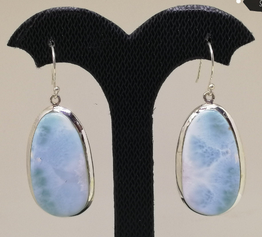 Handmade Larimar Earrings Jewelry - Summer Wedding Jewelry  