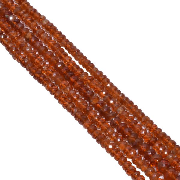 Spessartite Garnet Faceted Roundel Beads,Spessartite Garnet (5-8mm)