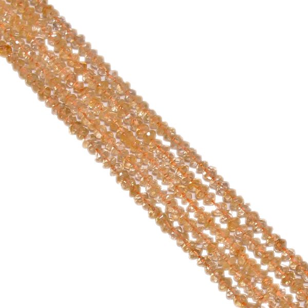 Citrine Faceted Roundel Beads,Semi Precious Stone Beads (4.5-5.5mm )