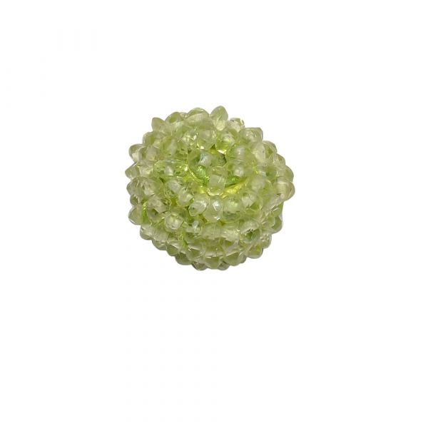 Peridot Faceted Beaded Beads - 15x12mm Roundel Shape