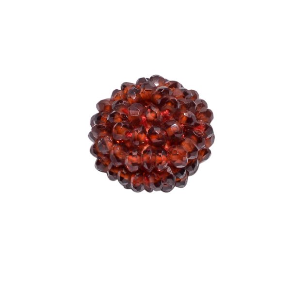 Garnet Faceted Beaded Beads - 14x12mm (Roundel Shape)