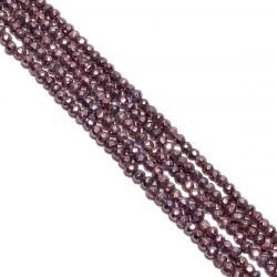 Pyrite Fine Faceted Dark Pink Coated Beads,3.5-4mm Size in Roundel Shape