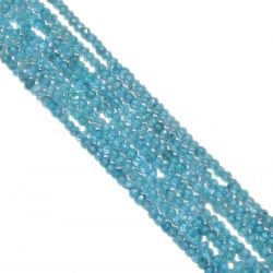 Apatite Faceted Beaded Beads- 3 mm Size And Roundel Shape