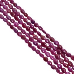 African Ruby Oval Shape - 4x5-12x9mm Precious Stone Beads