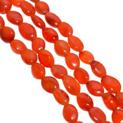 Carnelian 12x10-17x13mm Faceted Oval Beads Strand, Carnelian Faceted Oval Beads, Carnelian Beads Strand