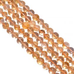 Citrine  Smooth  Beads In 7-8 mm Round Ball Shape Stone