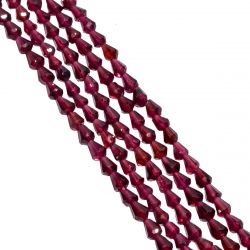 Garnet Faceted Bulb Beads,  5x4mm Size