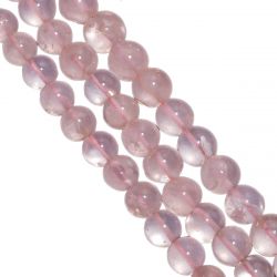 Rose Quartz Plain Beaded Beads Round Ball Shape, (9-10mm Size )