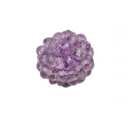 Amethyst Faceted Stone Beaded Beads in 14x15mm Roundel Shape 