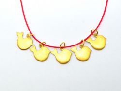 18k Solid Gold Pendant in Whale Shape With Plain Finished -  15X11,5X7X1 mm Size, SGTAN-0500, Sold By 1 Pcs.