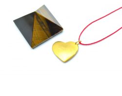 18K Solid Yellow Gold Pendant in 20,5X19X2 mm Size With Heart Shape, SGTAN-0518, Sold By 1 Pcs.