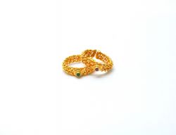 Handcrafted 18k Solid Yellow Gold Free Size Ring Studded With Hydro Stones. Beautiful Ring in 18k Solid Gold. Sold By 1pcs