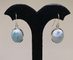 Handmade Wedding Earrings Jewelry in Larimar Stone -  Larimar Earrings 