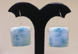 925 sterling Silver Earring Jewelry with Larimar Stone -  Larimar Jewellery