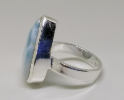   Natural Larimar Sterling Silver Ring - Silver Jewellery