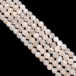 Rainbow Moonstone  Round Ball Plain  Stone Beads - 8 mm Size 