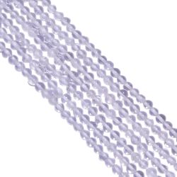Crystal Quartz Plain Round Ball Stone Beads -4 mm Size