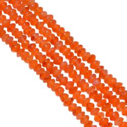 Carnelian 3-5mm Smooth Roundel Beads Strand, Carnelian Plain Roundel Beads, Carnelian Stone Beads, Carnelian