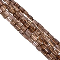 Smoky Quartz 7x5-10x4mm Smooth Roundel Beads Strand, Smoky Quartz Plain Roundel Beads, Smoky Quartz Stone Beads