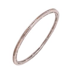 925 Sterling Silver Diamond Bangle With Rose Cut Diamond, Bakelite -  J-1206