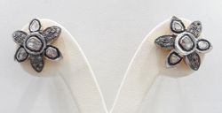 925 Sterling Silver Diamond Earring - Victorian Jewelry, J-1684 