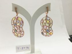  925 Sterling Silver Diamond Earring  - J-2157
