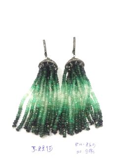  925 Sterling Silver Diamond Earring   - J-2215