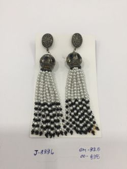  925 Sterling Silver Diamond Earring  - J-2226