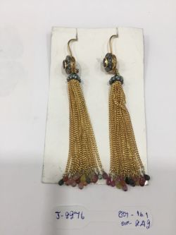  925 Sterling Silver Diamond Earring ,Victorian Jewelry   - J-2276