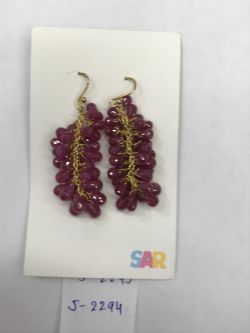  925 Sterling Silver Diamond Earring ,  Victorian Jewelry  - J-2294
