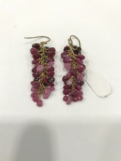  925 Sterling Silver Diamond Earring in Gold Plating   - J-2329