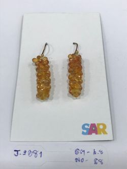  925 Sterling Silver Diamond Earring in Victorian style - J-2381