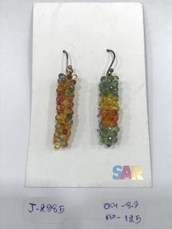  925 Sterling Silver Diamond Earring  - J-2385