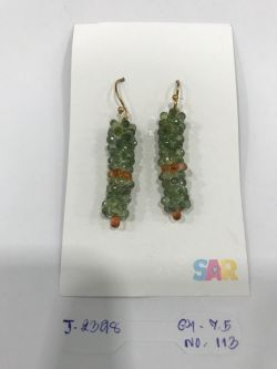 Victorian Jewelry, Silver Diamond Earring With Rose Cut Diamond, And Sapphire Stone Studded In 925 Sterling Silver, Gold Plating. J-2398