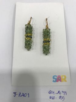 Victorian Jewelry, Silver Diamond Earring With Rose Cut Diamond, And Sapphire Stone Studded In 925 Sterling Silver, Gold Plating. J-2401