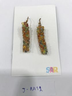 Victorian Jewelry, Silver Diamond Earring With Rose Cut Diamond, And Sapphire Stone Studded In 925 Sterling Silver, Gold Plating. J-2412