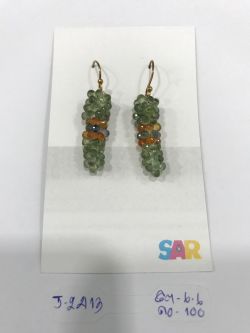 Victorian Jewelry, Silver Diamond Earring With Rose Cut Diamond, And Sapphire Stone Studded In 925 Sterling Silver, Gold Plating. J-2413