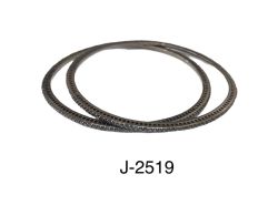  925 Sterling Silver Diamond Bangle in Gold/Black Rhodium Plating - J-2519 