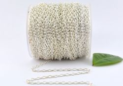 925 Sterling Silver Chain in Anchor Shape - 2.30 x3.70 mm, Sold By Foot, ROS2-6459