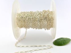 Anchor Shape 925 Sterling Silver Chain in 3.20x5.50 mm Size - Sold By Foot, ROS2-6464 